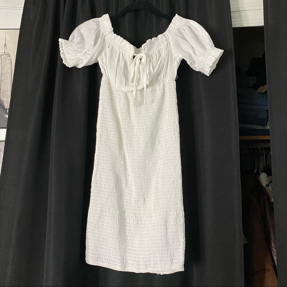 Milkmaid top mini dress